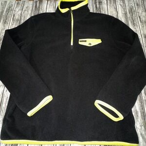 Polo Ralph Lauren ¼ Zip Pullover Fleece Sweater Perform Men's XL Black & Yellow